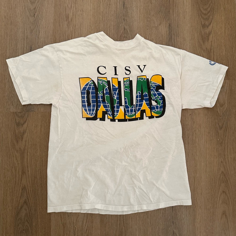 Vintage CISV Dallas shirt. 90s. Single Stitch.